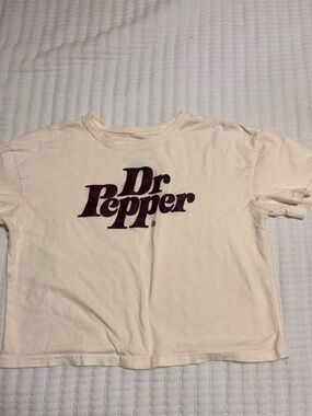 Dr Pepper Cream Graphic Tee for Women